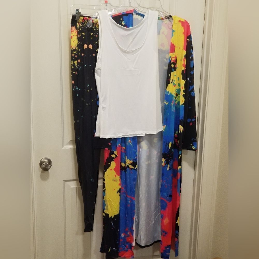3pc Printed  Pants suit size 3XLarge - Picture 5 of 6